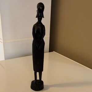 Artistic Black Wooden Figurine